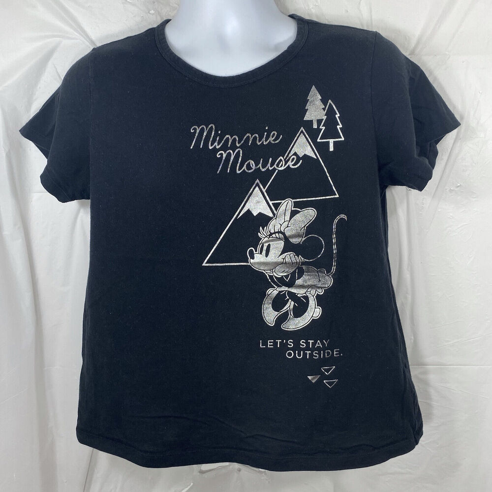 UNIQLO x Disney Women’s Medium Minnie Mouse "Let's Stay Outside" Graphic T Shirt - Picture 1 of 11